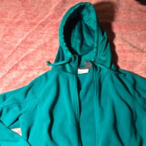 Columbia women’s fleece full zip hooded jacket Small